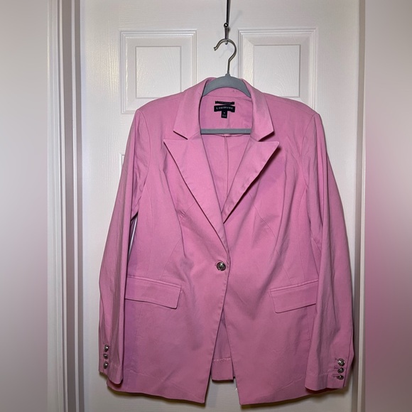 Lane Bryant The Bryant Blazer Pink Dusty Rose Size 16 Single Button - Picture 2 of 10